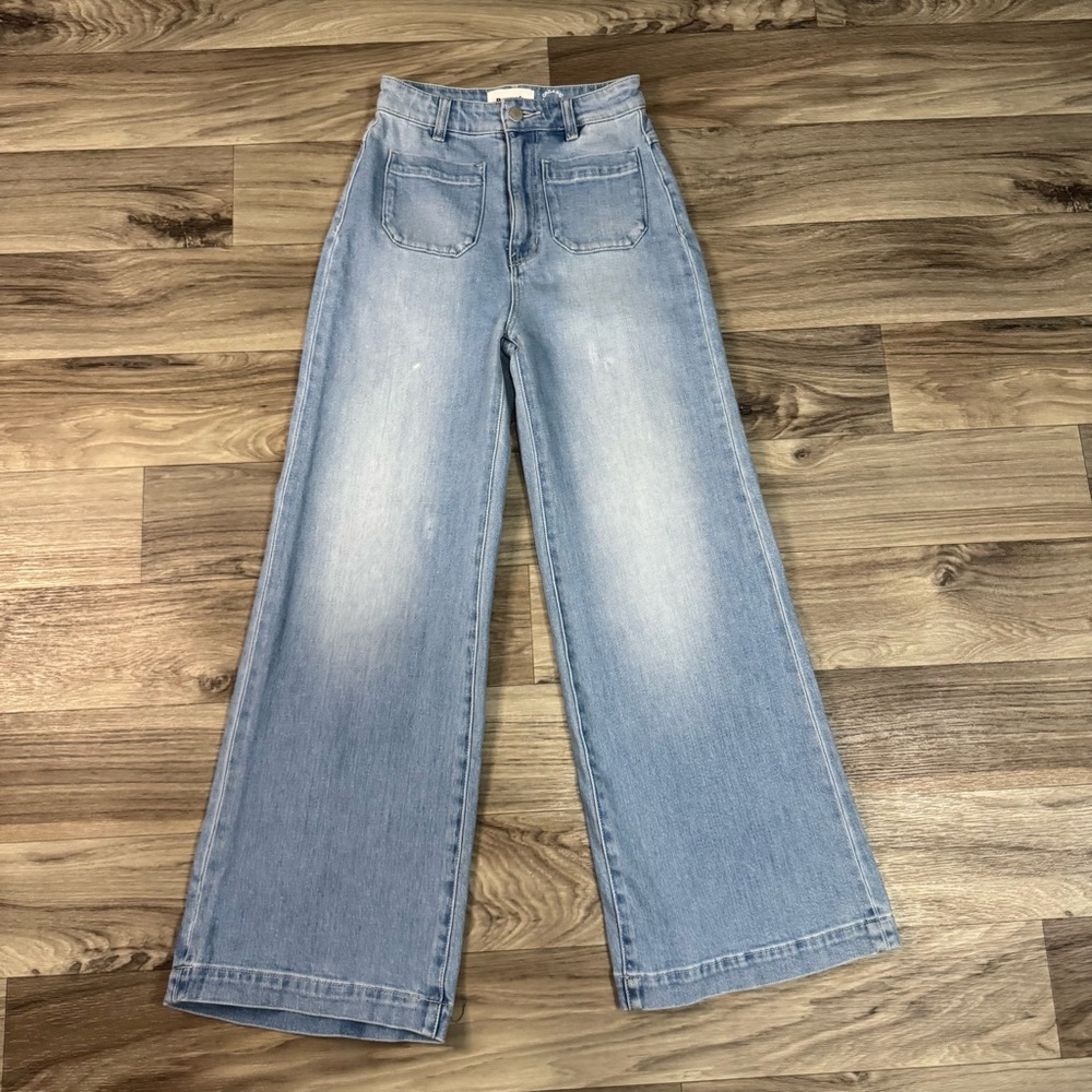 ROLLA'S Organic Cotton High Rise Wide Leg Light Wash Jean Size 24